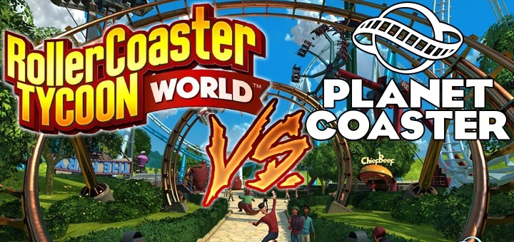 Rollercoaster tycoon world vs. planet coaster vs gegen vergleich